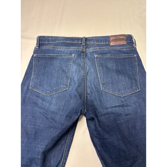 Lucky Brand Ava Crop Jeans Womens 10/30 L28 Dark Wash Skinny Raw Hem Stretch - Picture 10 of 16
